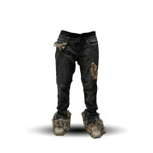 BIZZARE Flared Fur Pants 33w 30inseam